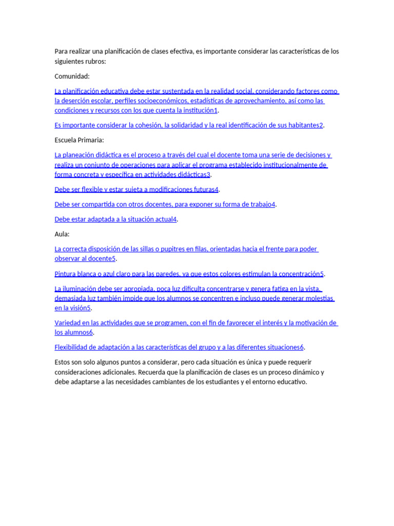 Para Realizar Una Planificación de Clases Efectiva | PDF