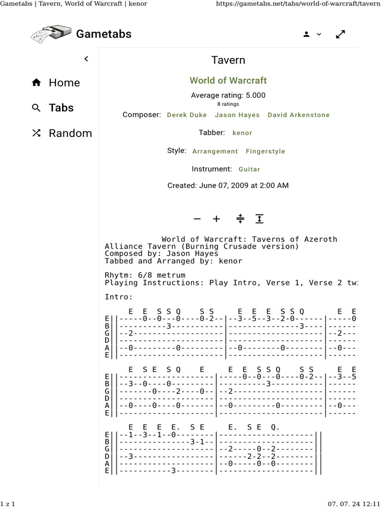 World of Warcraft: Taverns of Azeroth - GUITAR TABS | PDF | Military ...