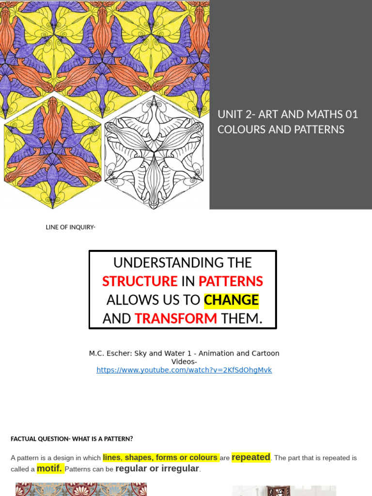Exploring Patterns in Art and Math | PDF | Pattern | Decorative Arts