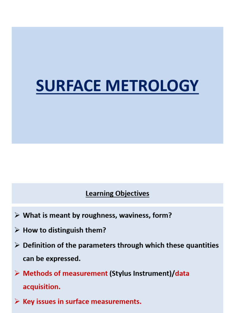 Understanding Surface Metrology Basics | PDF | Filter (Signal ...