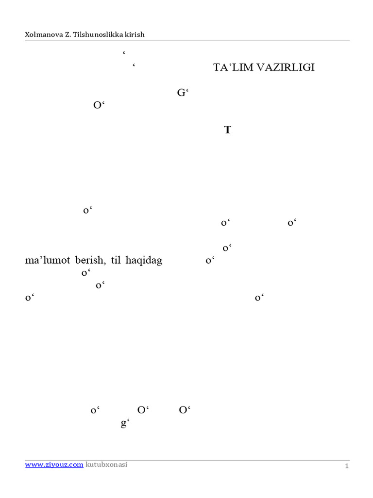 Tilshunoslikka kirish xolmanova z pdf