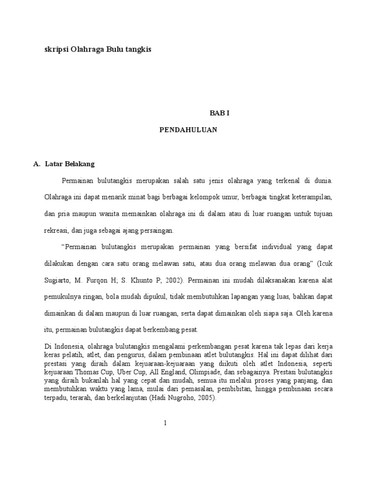 Contoh Judul Skripsi Olahraga Sepak Takraw Grasmi