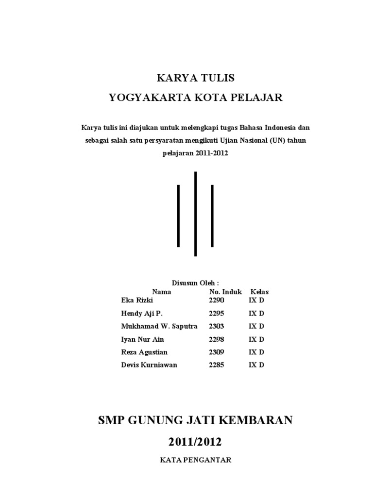 Karya Tulis Yogyakarta