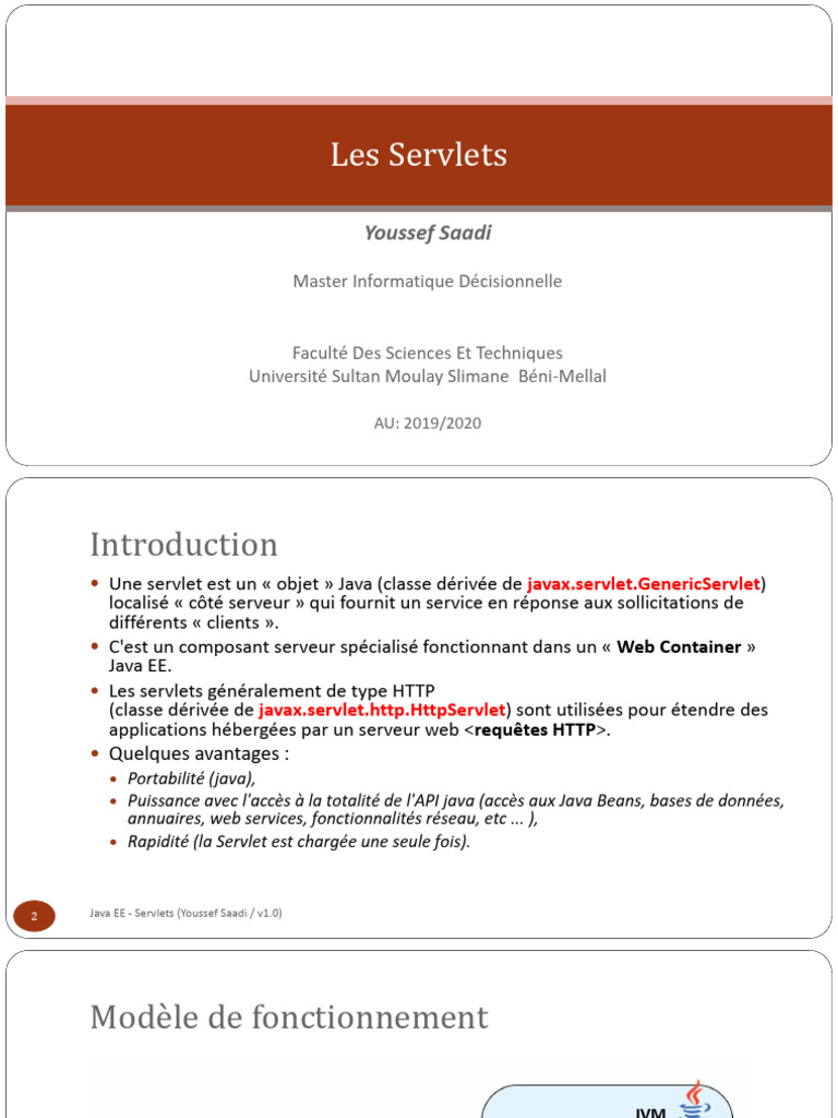 Introduction aux Servlets Java EE | PDF | Java (Langage de ...
