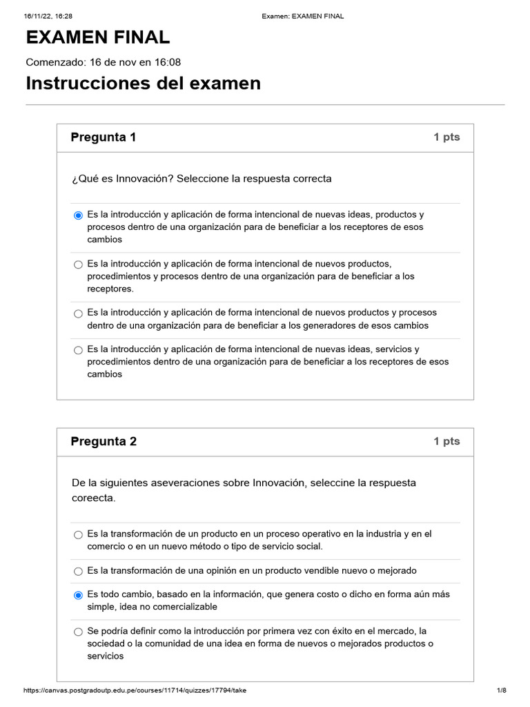 Examen - EXAMEN FINAL | PDF | El pensamiento de diseño | Pensamiento