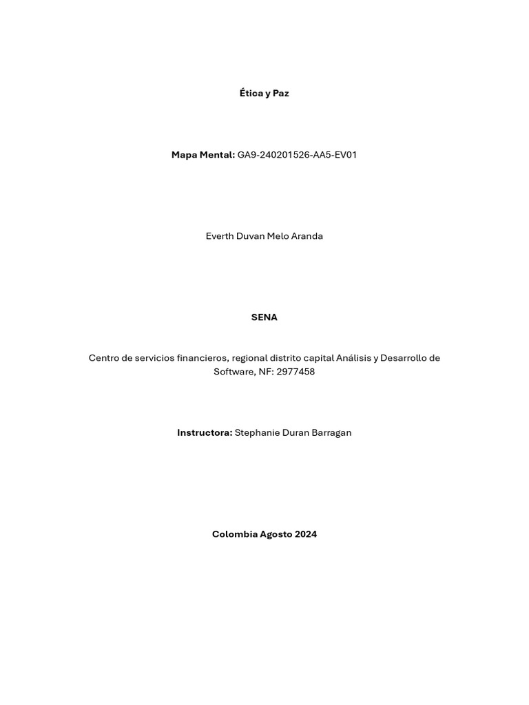 Ética y Cultura de Paz en Colombia | PDF | Conflicto (proceso) | Paz