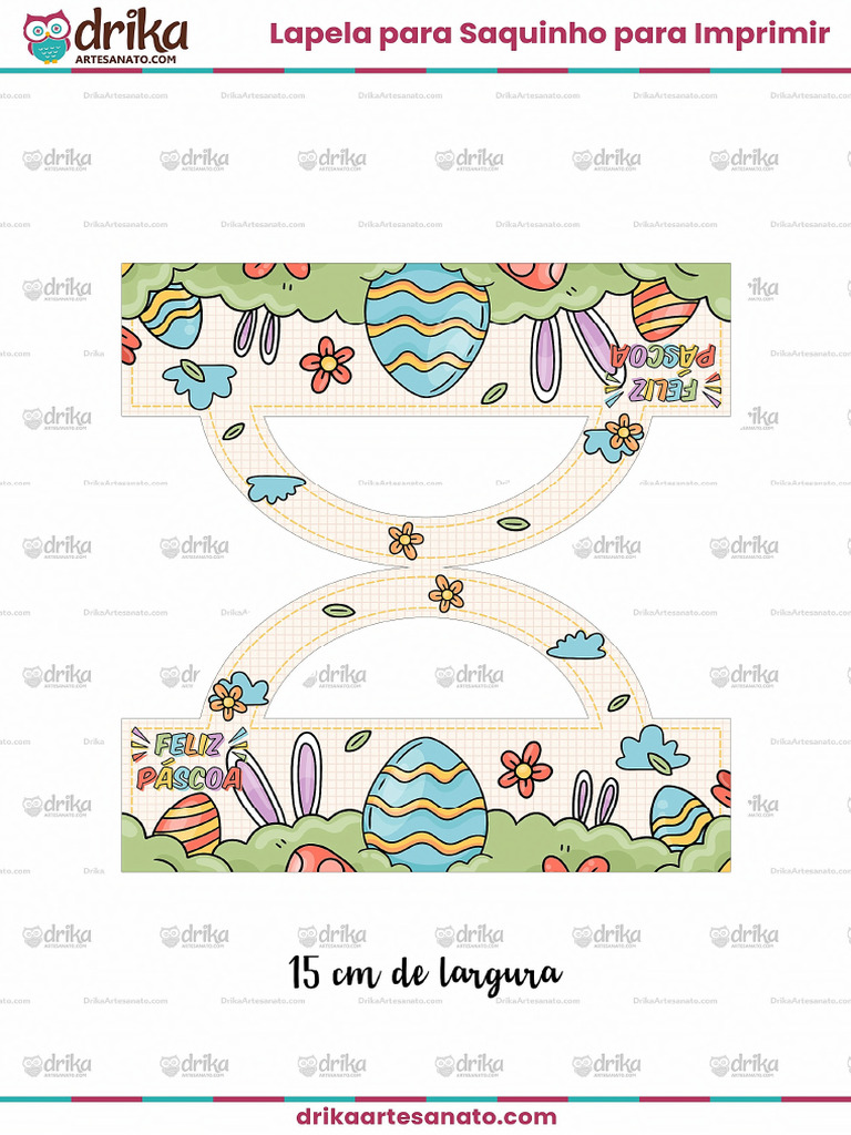 Molde de Lapela para Saquinho para Imprimir m1 1 | PDF