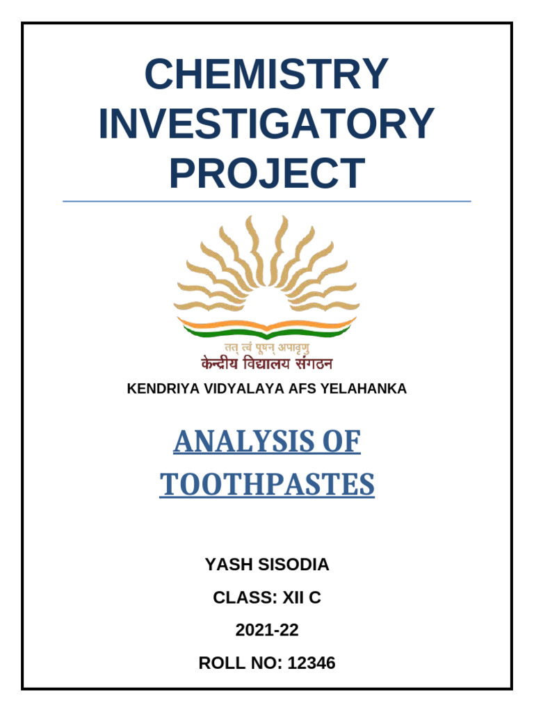 Toothpaste Analysis Project Report | PDF