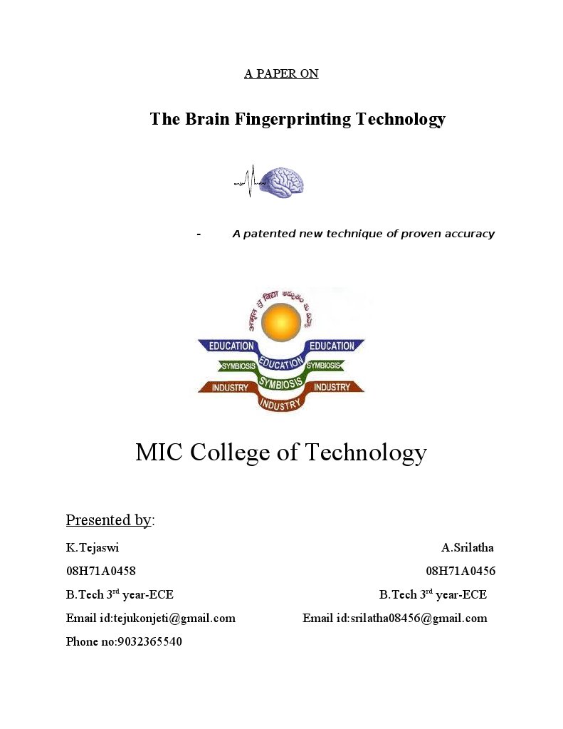 Brain Fingerprinting | PDF | Computers