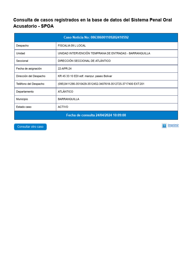 Fiscalía General de La Nación | PDF