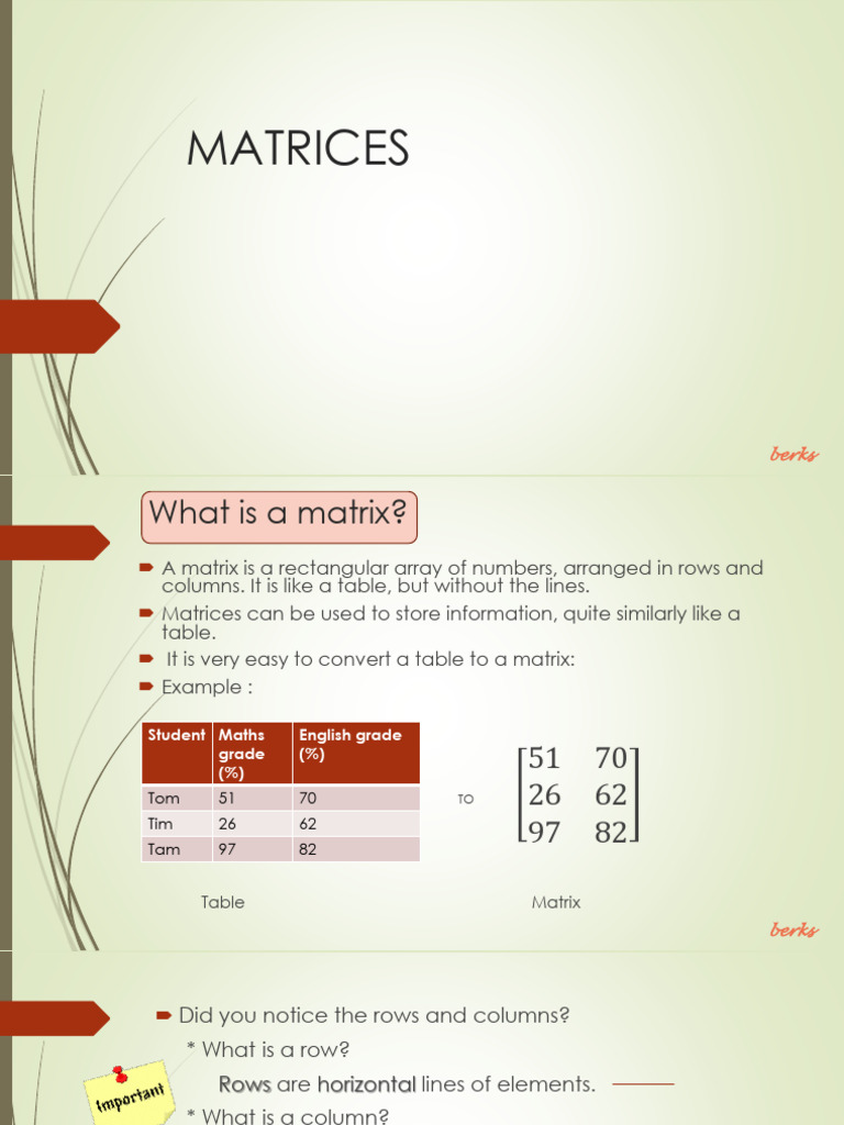 Matrices notes pdf matrix mathematics determinant