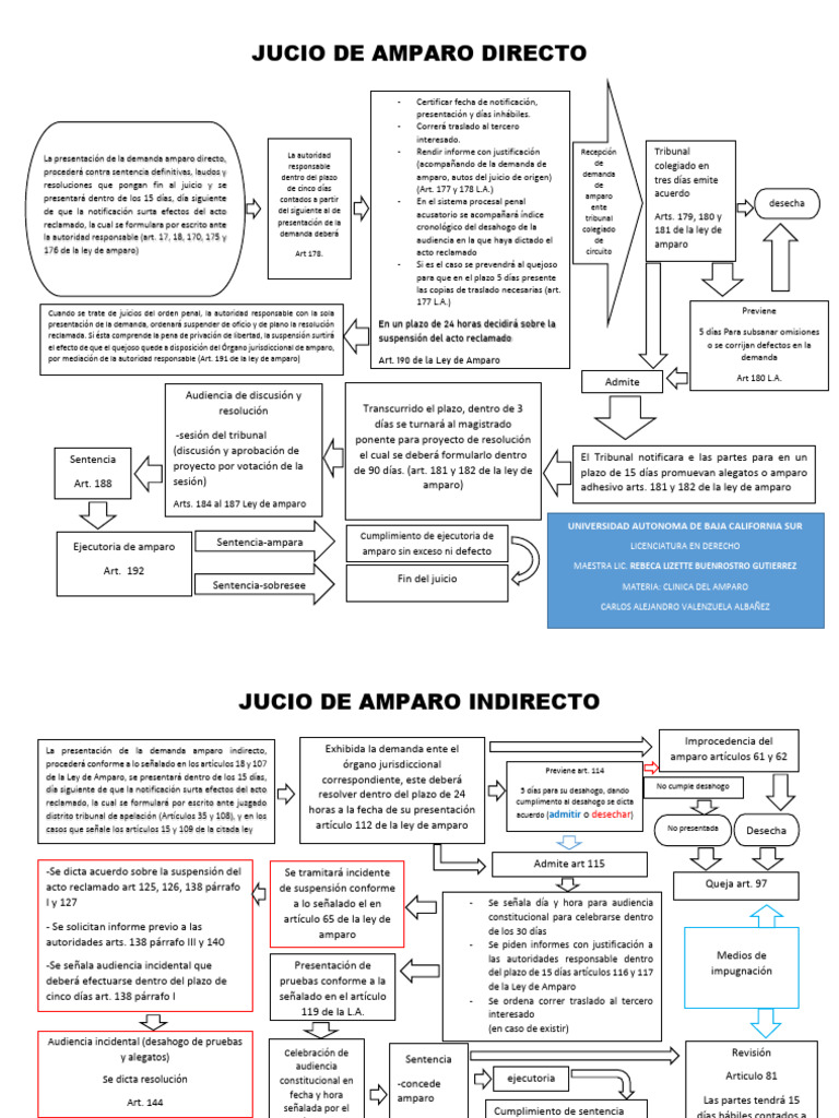 Diagramas Del Juicio de Amparo | PDF | Sentencia (ley) | Demanda judicial