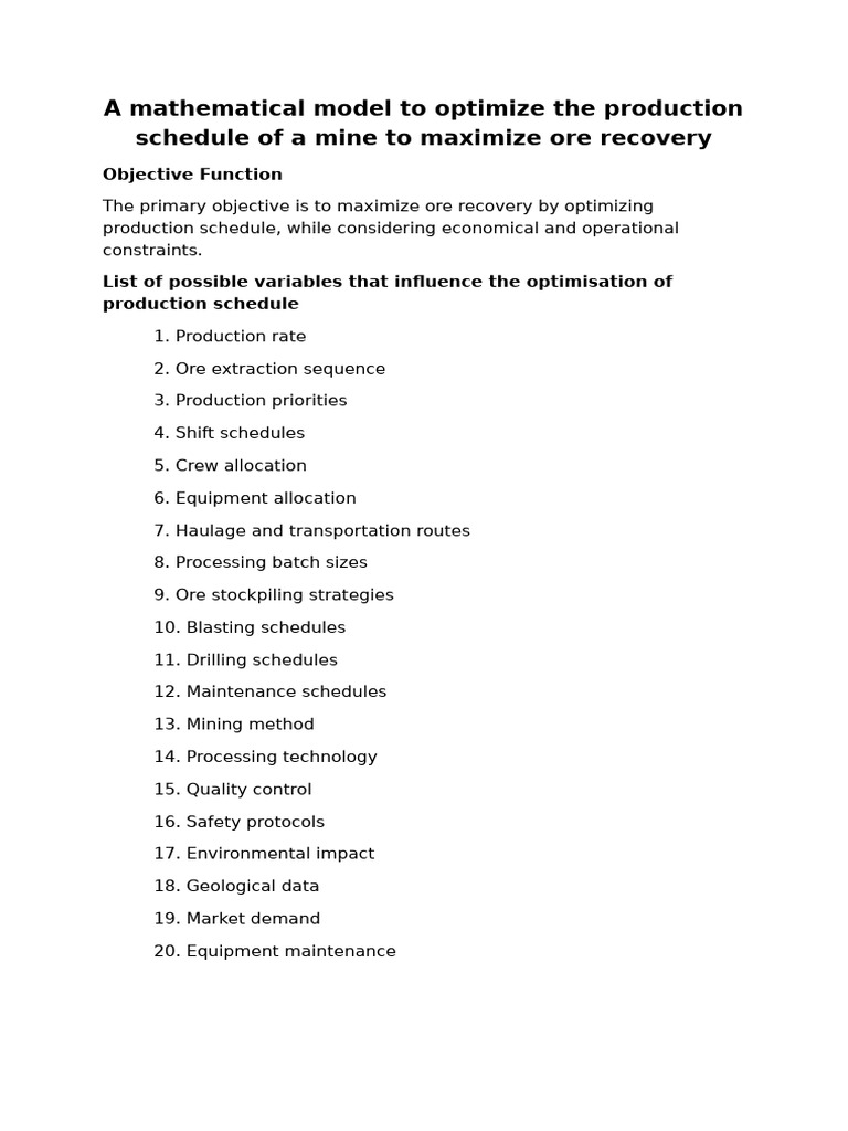 415 Assignment | PDF | Mining | Mathematical Optimization