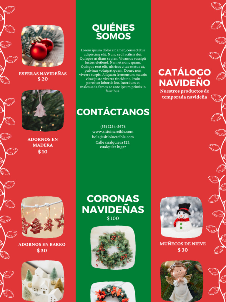 Catálogo de Decoraciones Navideñas | PDF