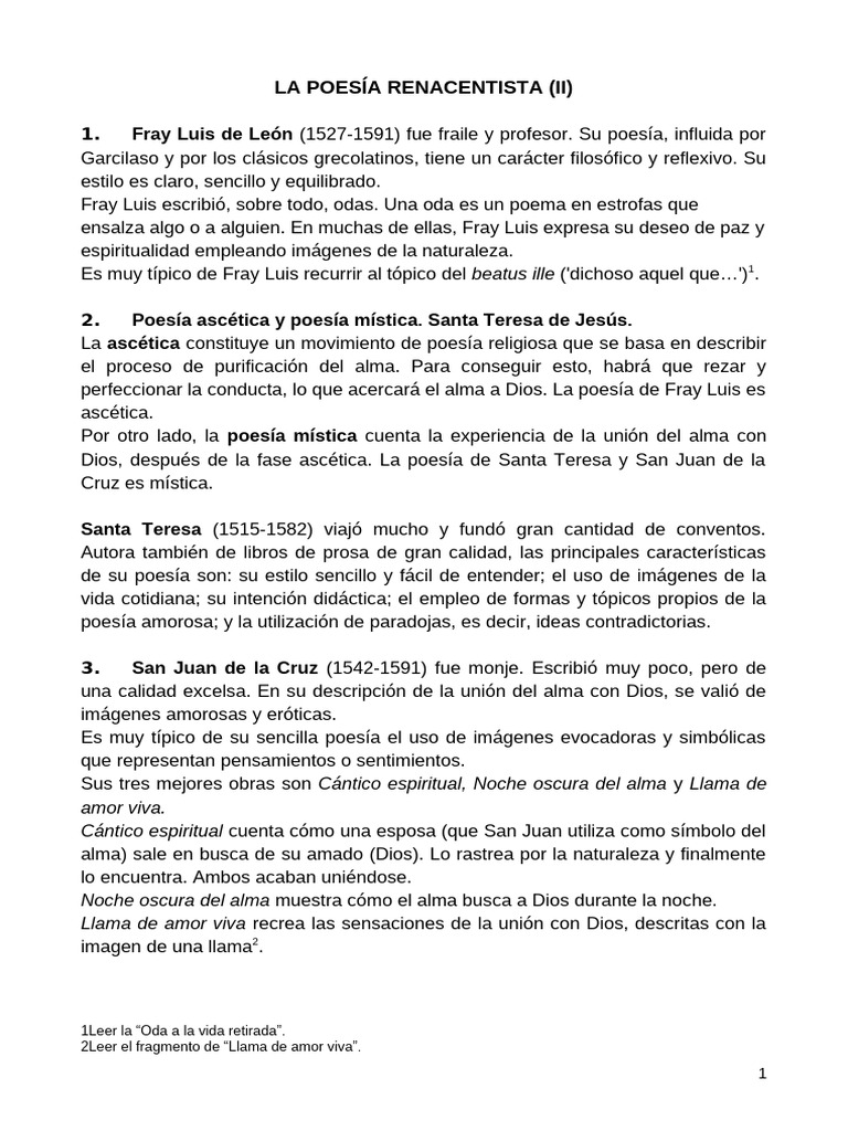 La Poesã A Renacentista (II) - 3Âº de ESO. IES Siglo XXI | PDF | Poesía ...