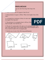 EXERCISE Perimeter and Area