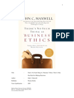 Review on John C. Maxwell (2003), There Is No Such Thing as  “Business” Ethics 