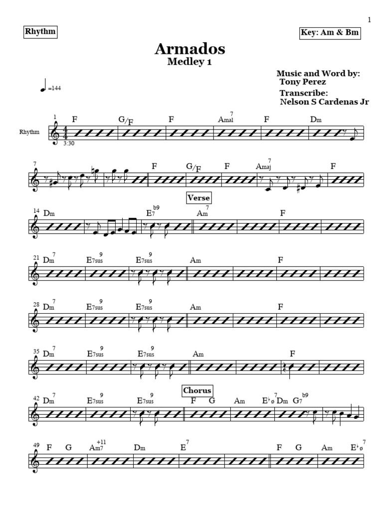 ArmadosMedley - Key Am BM | PDF