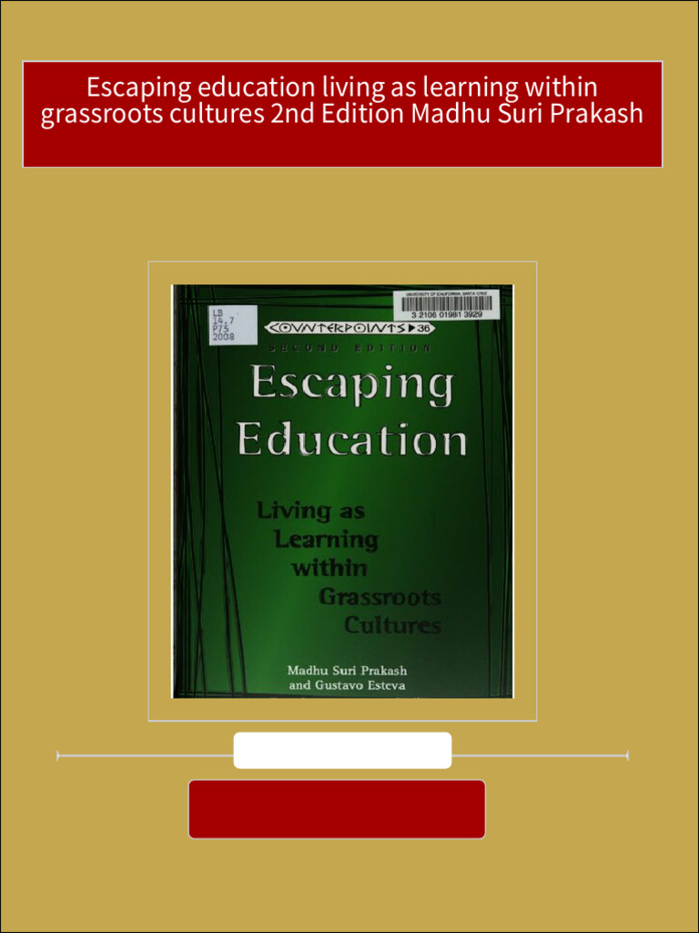 Immediate Download Escaping Education Living As Learning Within