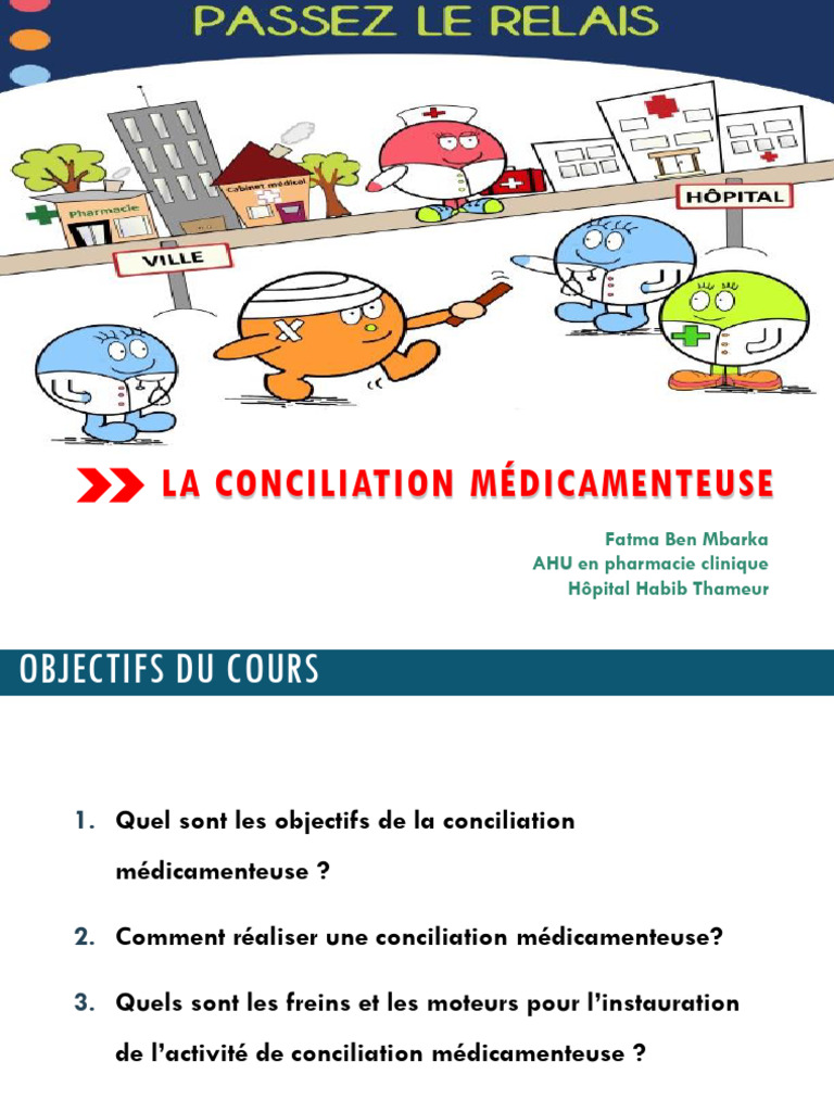 Conciliation Médicamenteuse en Pharmacie | PDF | Pharmacien ...