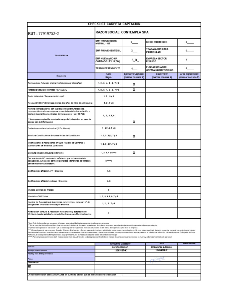Check List Contempla | PDF