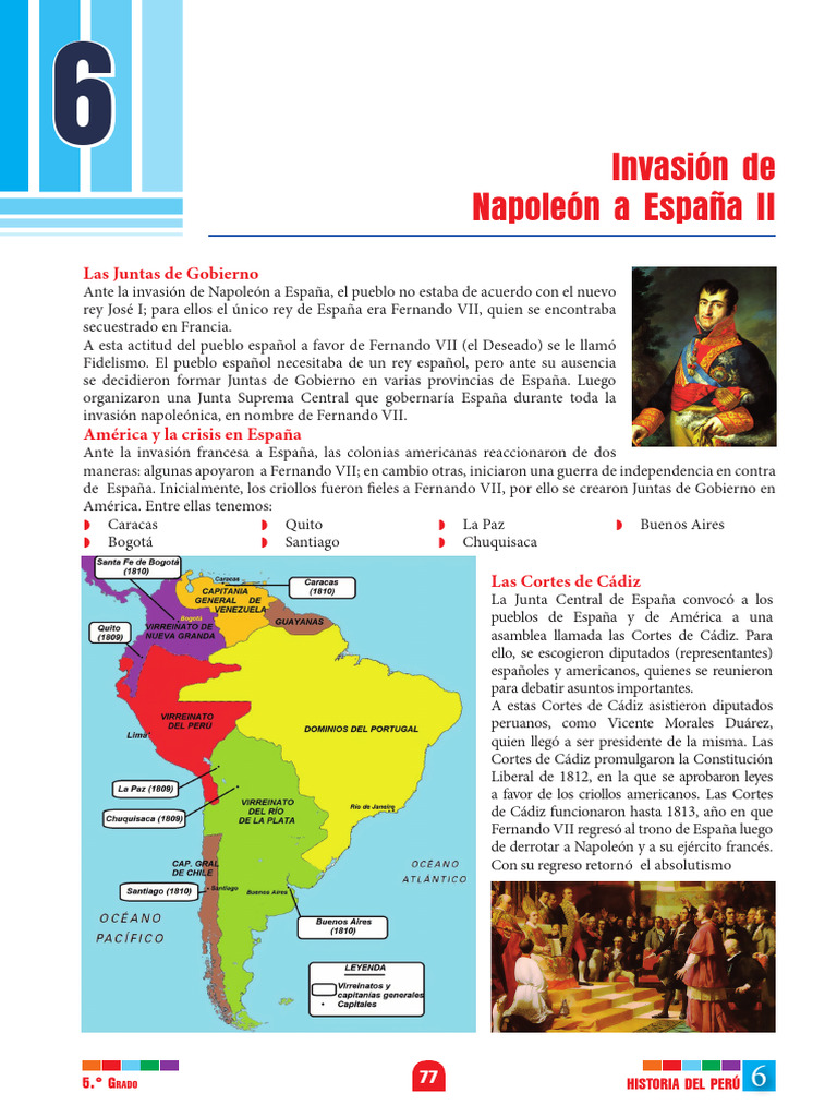 Invasión Napoleónica a España y Juntas | PDF | España | Imperio español