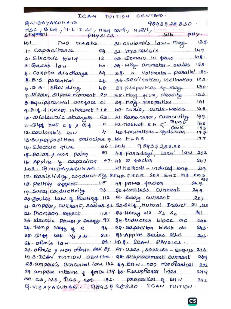 12 Important Physics Questions | PDF