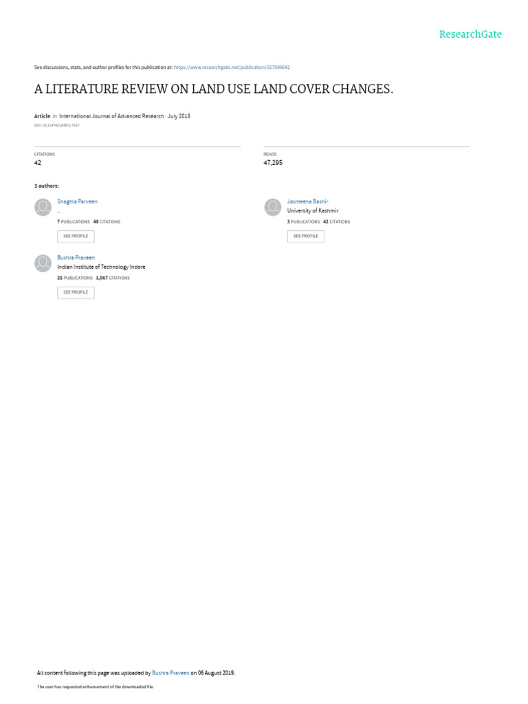 Lulc Pdf Remote Sensing Geographic Information System