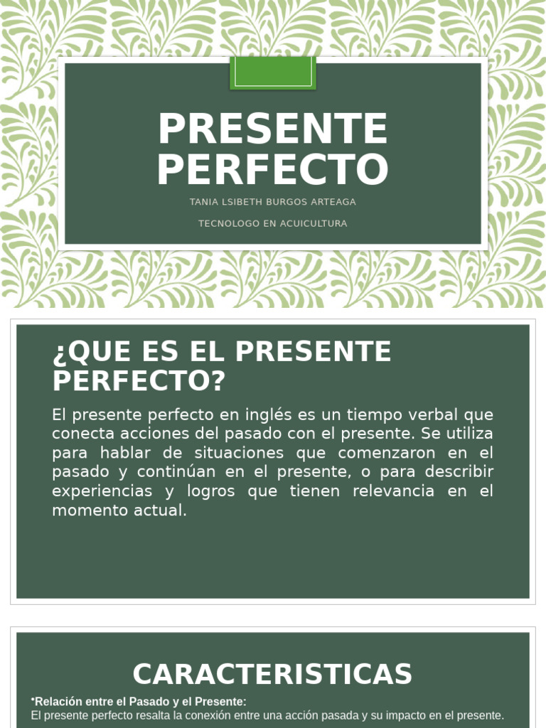 Guía del Presente Perfecto en Inglés | PDF | Sintaxis | Lingüística