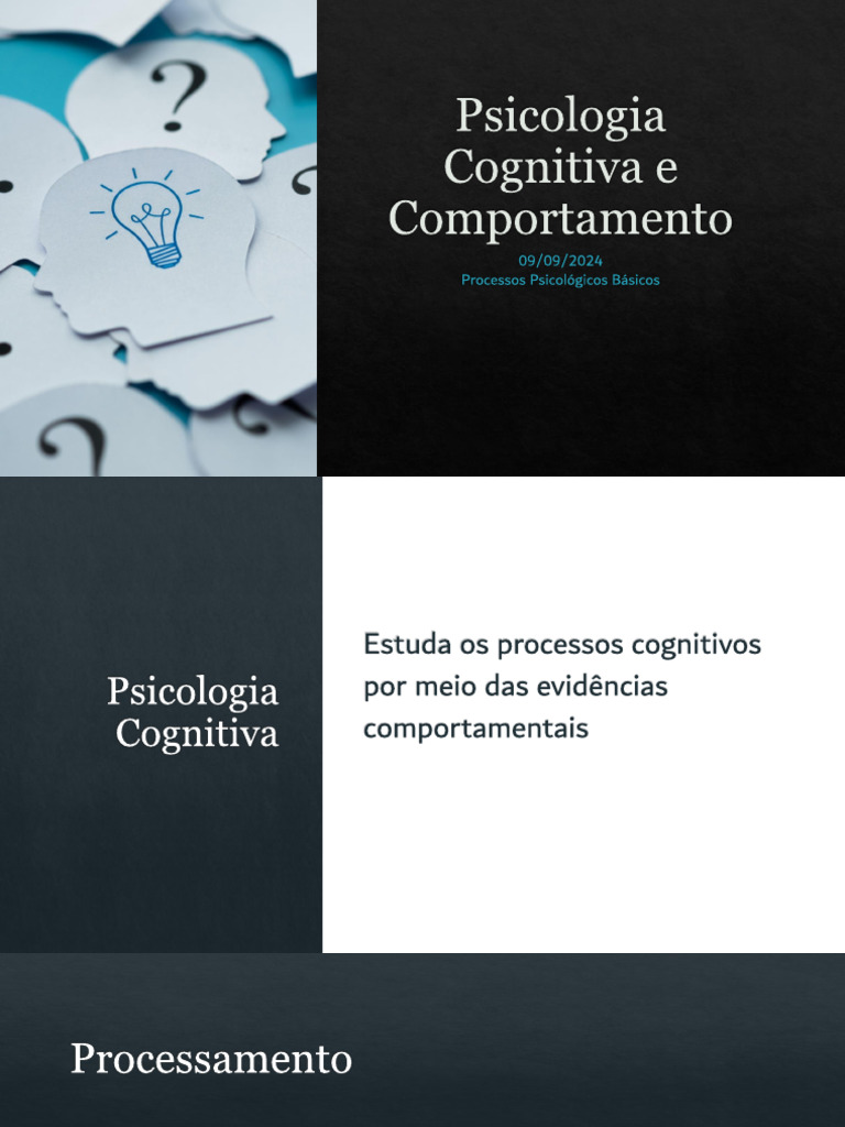 Psicologia Cognitiva: Processos e Abordagens | PDF