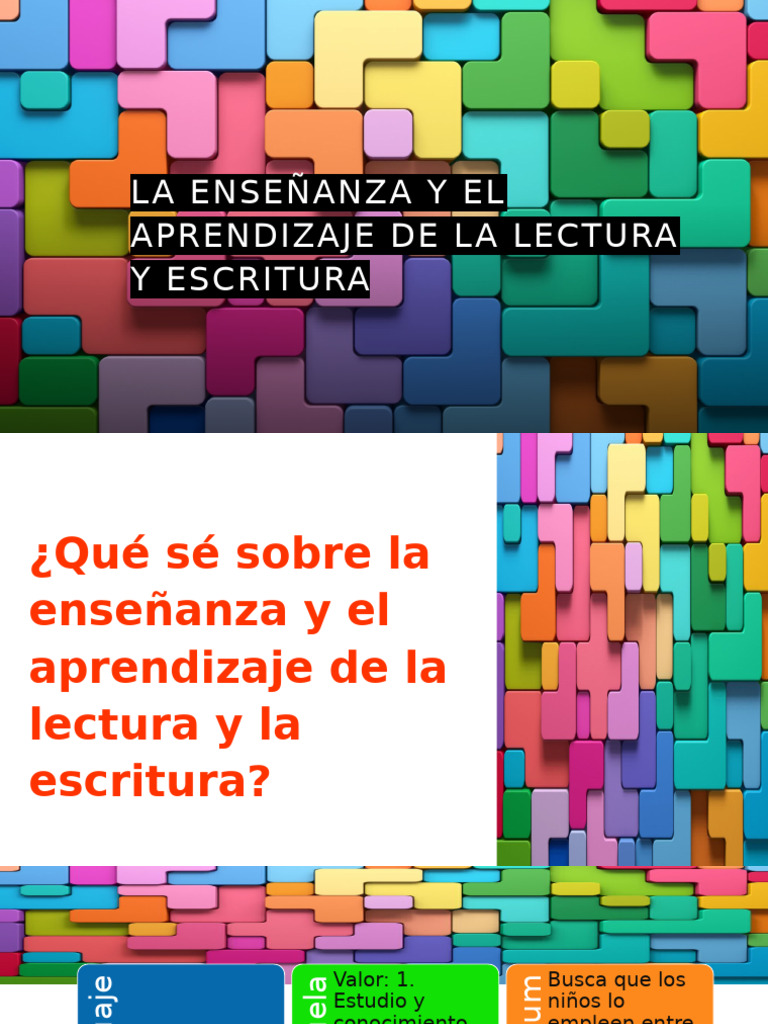 La Enseñanza y El Aprendizaje de La Lectura Cecy Irma | PDF | Escritura ...