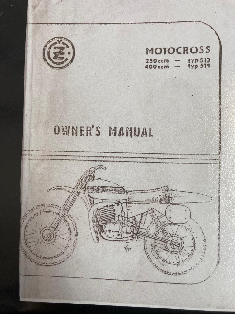 CZ 513 - 514 Motocross 250 - 400cc Owner's Manual | PDF