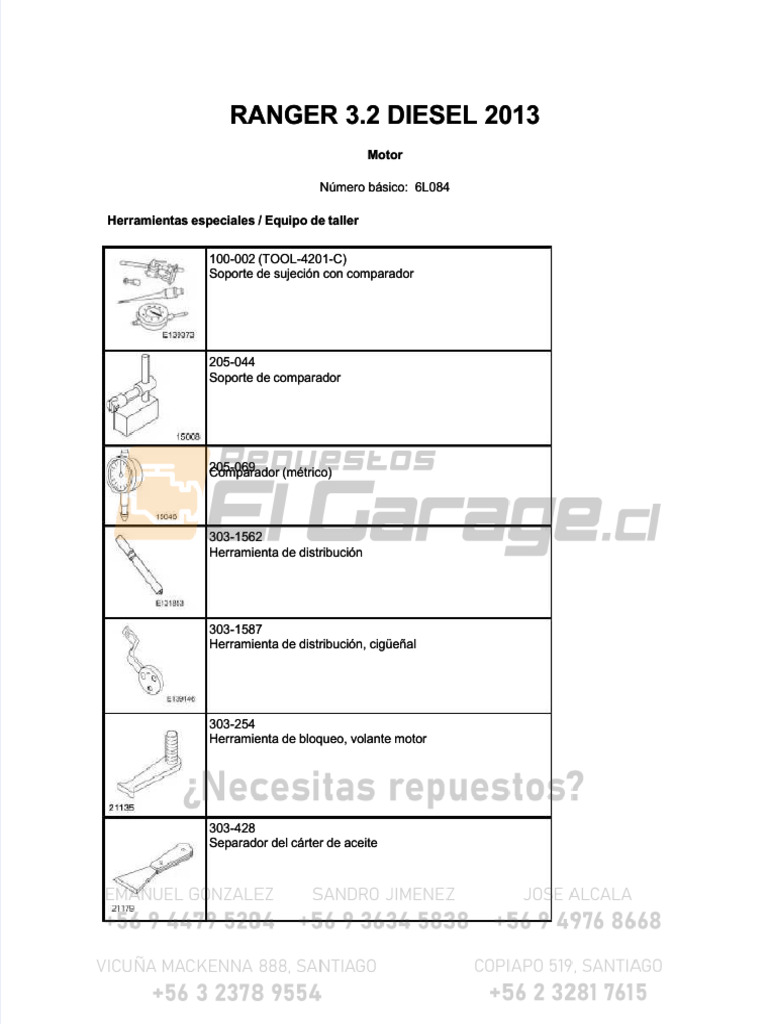 Manual de Taller Motor Puma 3.2 Diesel | PDF | Aceite de motor | Tornillo