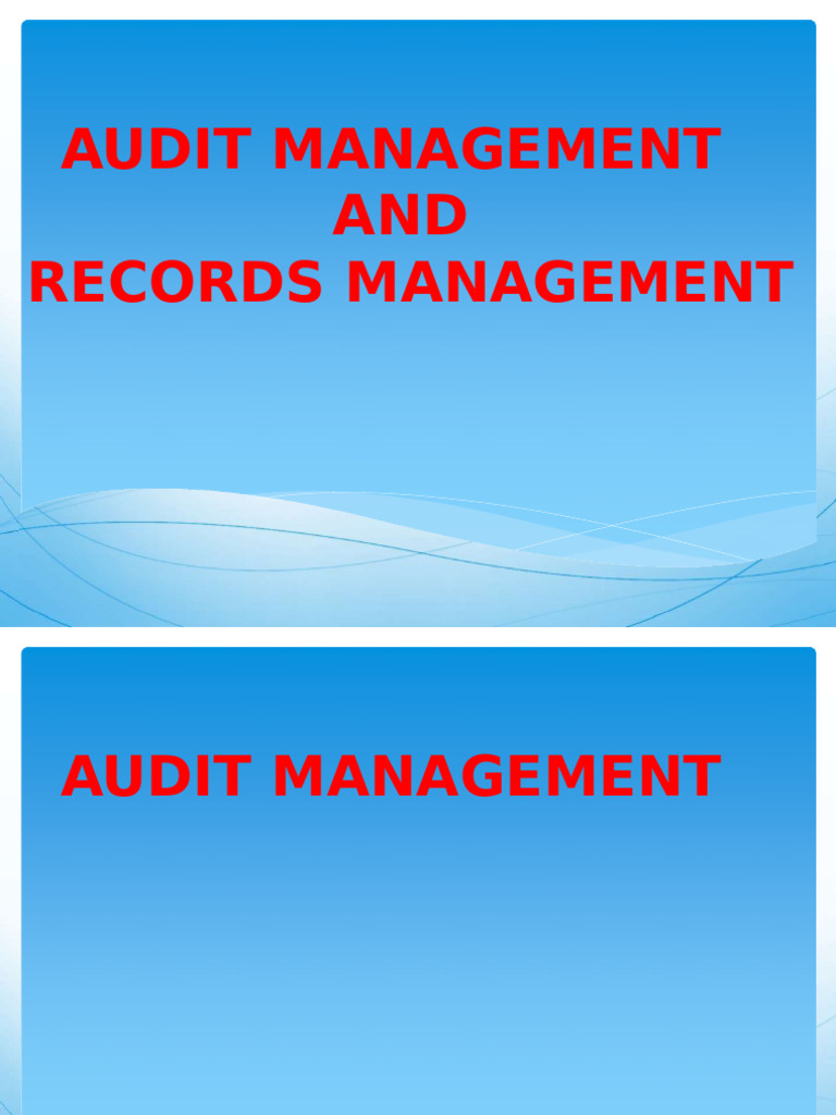 Audit Management Overview and Purpose | PDF | Audit | Internal Control