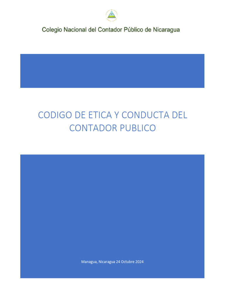 Codigo de Etica y Conducta Del Contador Publico - Examen | PDF ...