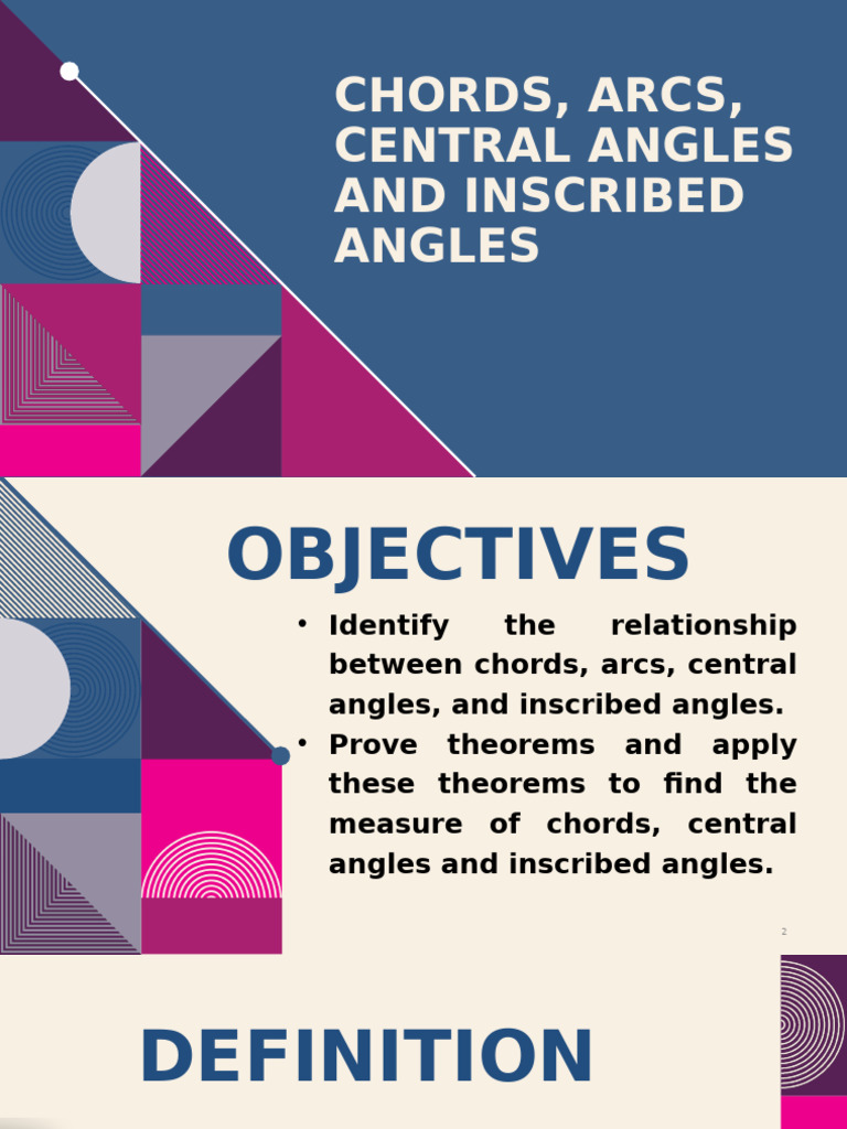 Chords Arcs Central Angles and Inscribed | PDF