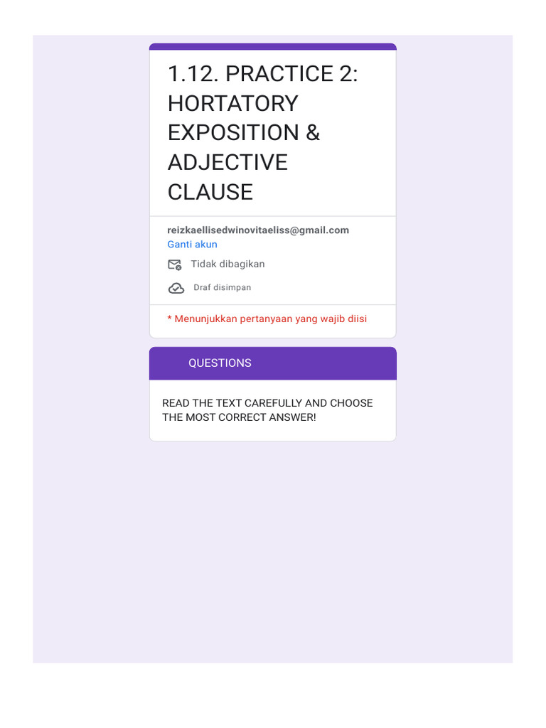 1.12. Practice 2 - Hortatory Exposition & Adjective Clause | PDF