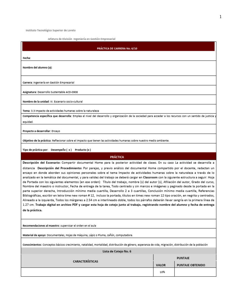 P6 DS Complet | PDF | Entorno natural