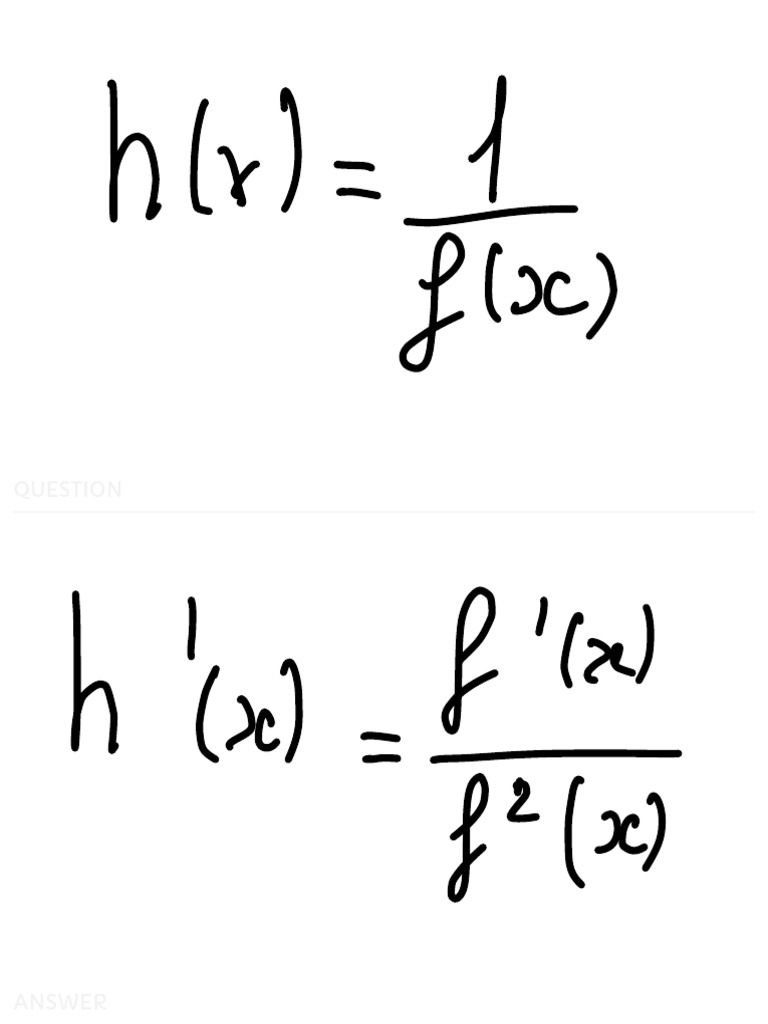 Dérivées de L'inverse | PDF