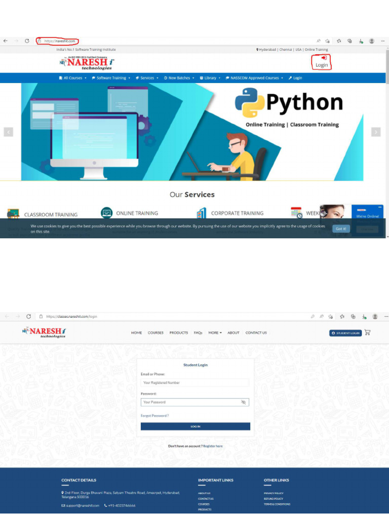 How to attend classes through nareshit portal pdf