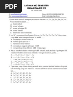 Soal Kimia Mid Semester 1 Kelas Xi Ipa