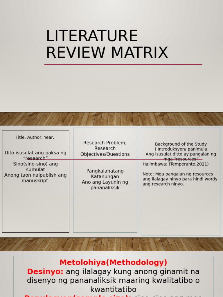 Literature Review Matrix | PDF