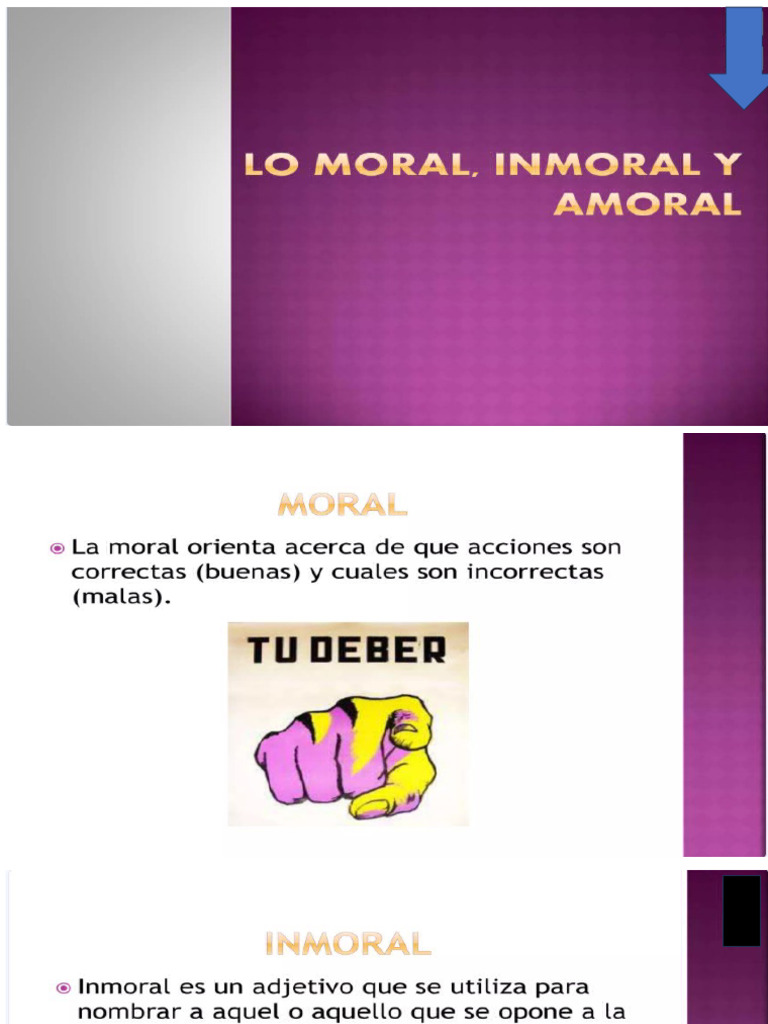 Moral-Amoral e Inmoral | PDF