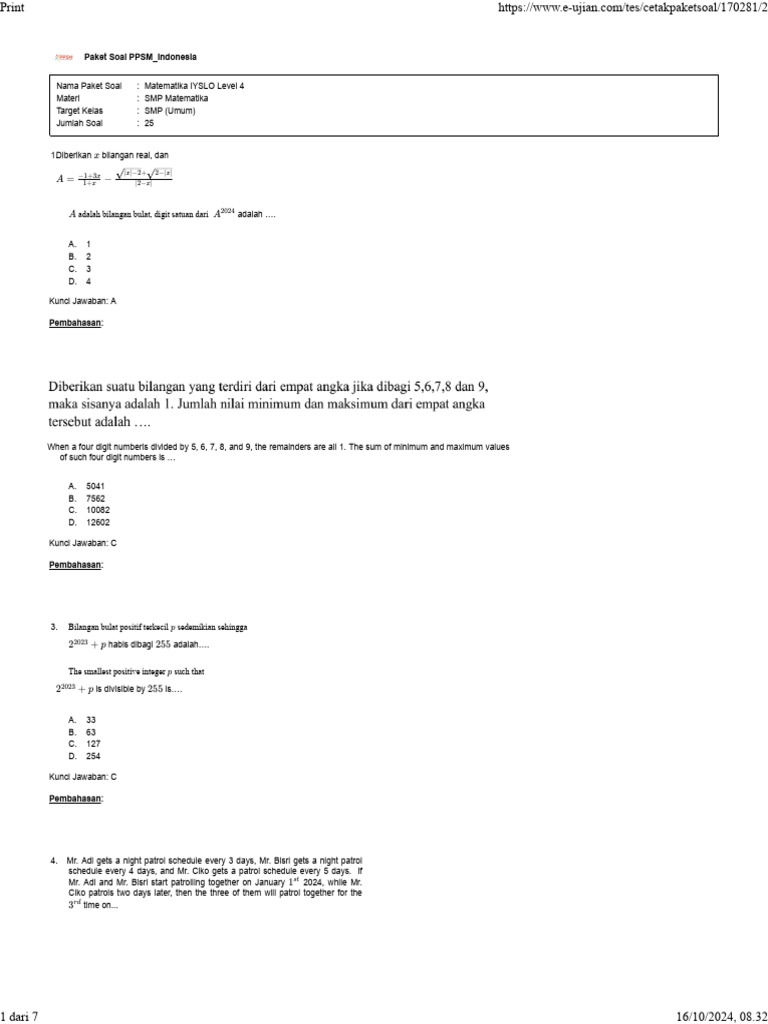 Math Lv 4 Pdf Mathematics Geometry
