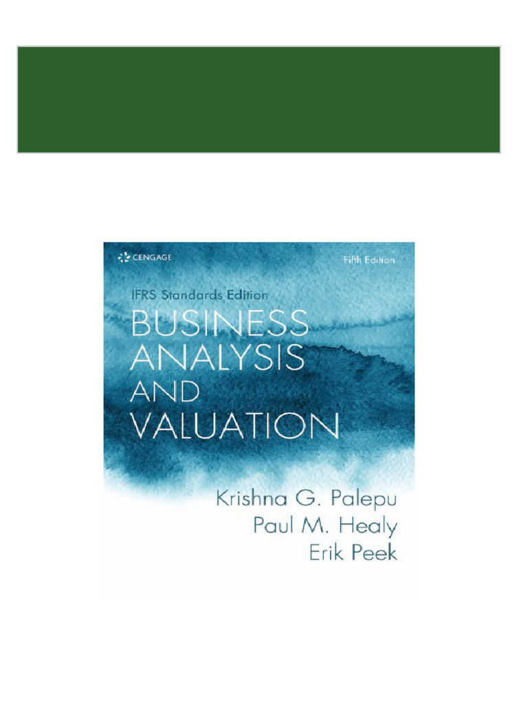 Business Analysis and Valuation: IFRS edition: 9781473758421