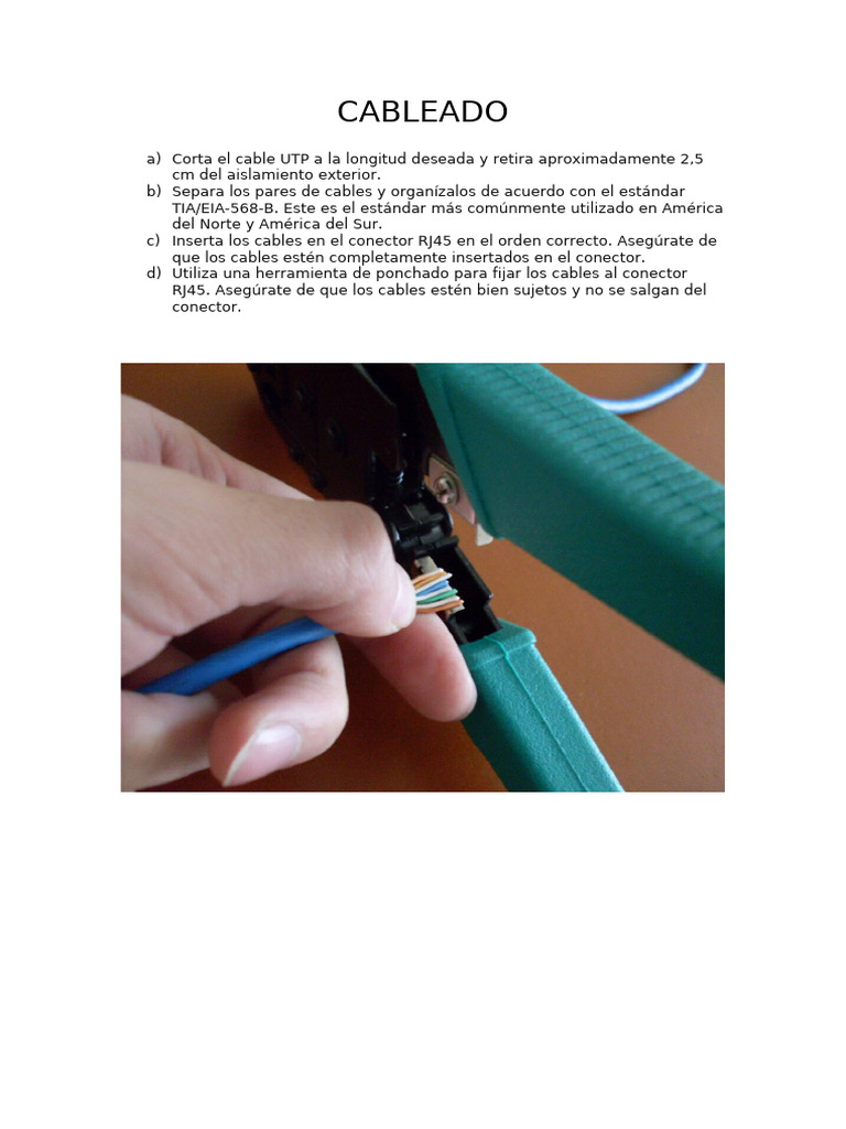 Guía para Cableado RJ45 UTP | PDF