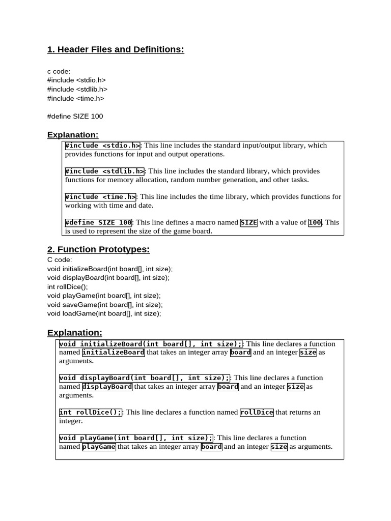 C Game Board Setup and Functions | PDF | Integer (Computer Science) | C ...