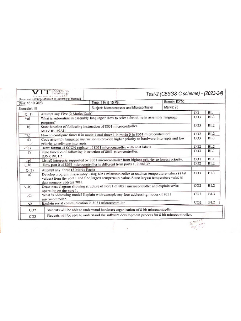 Sem 3 Ese Paper | PDF