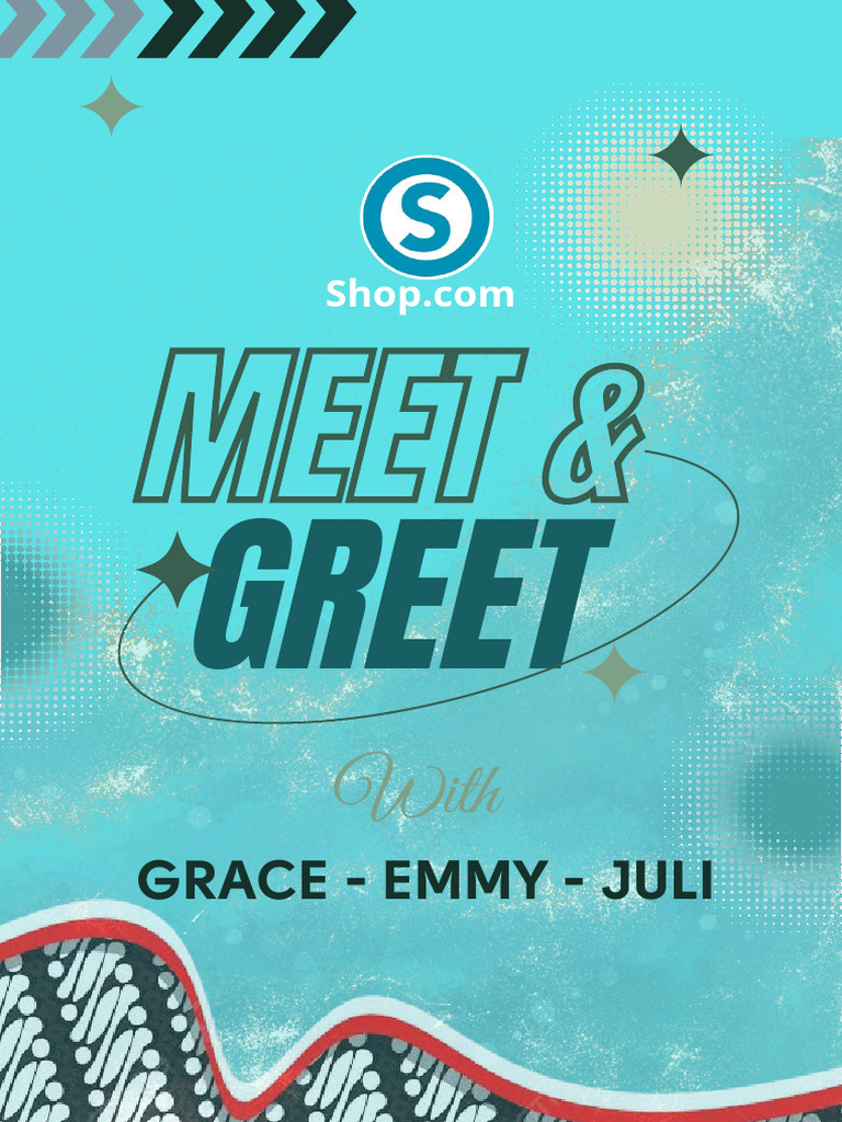 Blue white modern meet and greet instagram story selebaran a4 3
