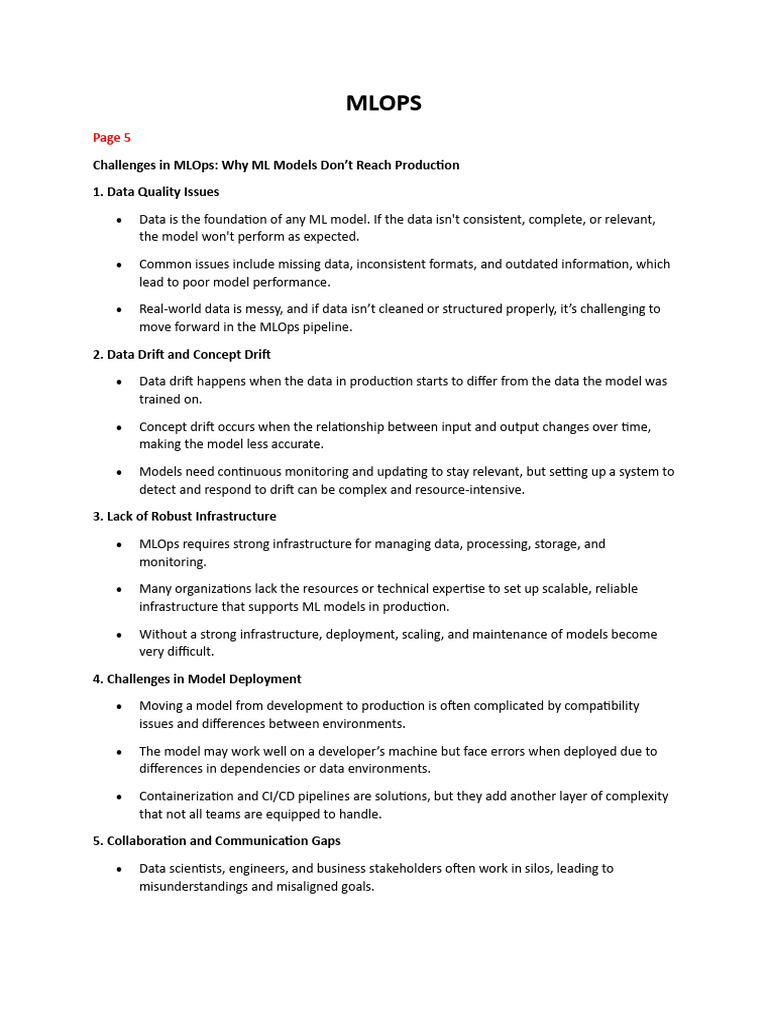 MLOPS Notes | PDF | Version Control | Data Quality